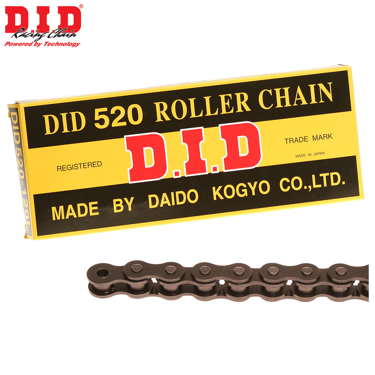 Chaîne De Transmission DID 520 VX3 – 120 Maillons, Couleur Noir/noir, Pour Moto, Robuste Et Durable